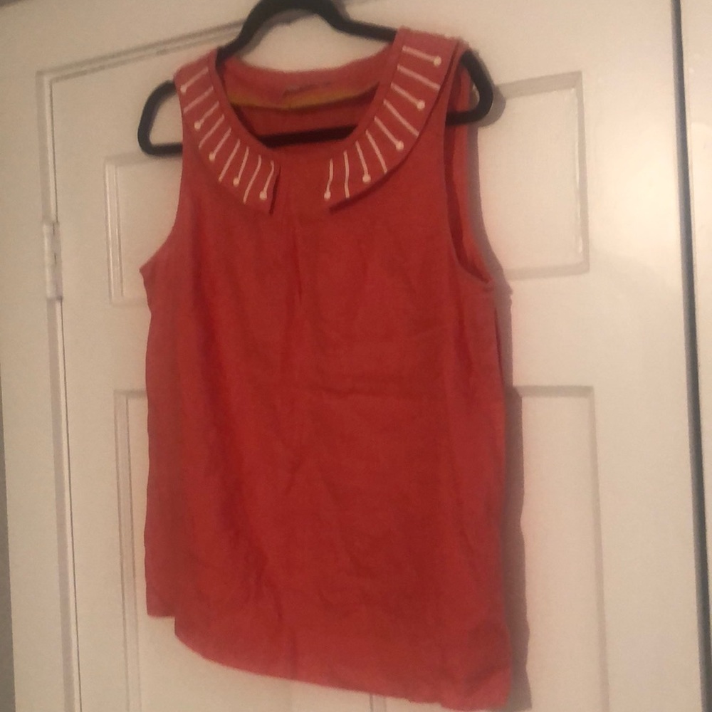 Boden sleeveless linen top